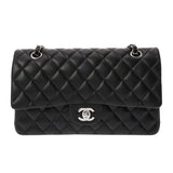 CHANEL シャネル マトラッセ Wフラップ チェーンショルダー 25cm ブラック A01112 レディース ラムスキン ショルダーバッグ Aランク 中古 銀蔵
