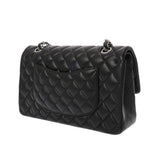 CHANEL シャネル マトラッセ Wフラップ チェーンショルダー 25cm ブラック A01112 レディース ラムスキン ショルダーバッグ Aランク 中古 銀蔵