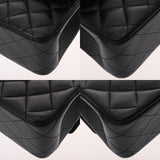 CHANEL シャネル マトラッセ Wフラップ チェーンショルダー 25cm ブラック A01112 レディース ラムスキン ショルダーバッグ Aランク 中古 銀蔵