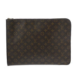 LOUIS VUITTON ルイヴィトン モノグラム ポッシュドキュマン ブラウン M53456 ユニセックス モノグラムキャンバス クラッチバッグ Bランク 中古 銀蔵