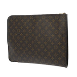 LOUIS VUITTON ルイヴィトン モノグラム ポッシュドキュマン ブラウン M53456 ユニセックス モノグラムキャンバス クラッチバッグ Bランク 中古 銀蔵