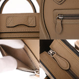 CELINE セリーヌ ラゲージ ナノ 2WAY デューン 189243DRU.03UN レディース ドラムドカーフ ハンドバッグ Aランク 中古 銀蔵