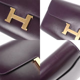 HERMES エルメス コンスタンス トゥーゴー レザン ゴールド金具 W刻印(2024年頃) レディース ボックスカーフ 長財布 Aランク 中古 銀蔵