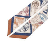 HERMES エルメス ツイリー PHILATELISTE DU ホワイト/マルチ レディース シルク100％ スカーフ Bランク 中古 銀蔵