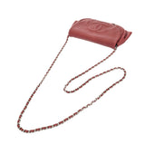 CHANEL シャネル ハーフムーン チェーンショルダー レッド レディース キャビアスキン ショルダーバッグ ABランク 中古 銀蔵