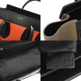 CELINE セリーヌ ラゲージ マイクロショッパー トリコロール 189793 レディース スムースカーフ ハンドバッグ ABランク 中古 銀蔵