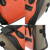 CELINE セリーヌ ラゲージ マイクロショッパー トリコロール 189793 レディース スムースカーフ ハンドバッグ ABランク 中古 銀蔵