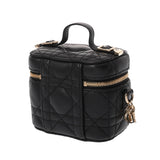 CHRISTIAN DIOR クリスチャンディオール マイクロバニティ ブラック S09350NMJ レディース ラムスキン バニティバッグ Aランク 中古 銀蔵