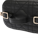 CHRISTIAN DIOR クリスチャンディオール マイクロバニティ ブラック S09350NMJ レディース ラムスキン バニティバッグ Aランク 中古 銀蔵