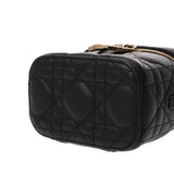 CHRISTIAN DIOR クリスチャンディオール マイクロバニティ ブラック S09350NMJ レディース ラムスキン バニティバッグ Aランク 中古 銀蔵