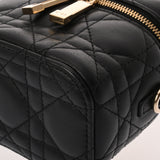 CHRISTIAN DIOR クリスチャンディオール マイクロバニティ ブラック S09350NMJ レディース ラムスキン バニティバッグ Aランク 中古 銀蔵