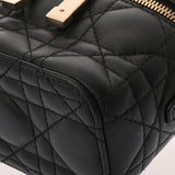 CHRISTIAN DIOR クリスチャンディオール マイクロ バニティ ブラック S09350NMJ レディース ラムスキン バニティバッグ Aランク 中古 銀蔵