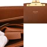 CELINE セリーヌ ティーン トリオンフバッグ ホワイト/ブラウン 188882BZ4.01BC レディース トリオンフキャンバス/カーフスキン ショルダーバッグ Aランク 中古 銀蔵