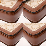 CELINE セリーヌ ティーン トリオンフバッグ ホワイト/ブラウン 188882BZ4.01BC レディース トリオンフキャンバス/カーフスキン ショルダーバッグ Aランク 中古 銀蔵