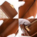 CELINE セリーヌ ティーン トリオンフバッグ ホワイト/ブラウン 188882BZ4.01BC レディース トリオンフキャンバス/カーフスキン ショルダーバッグ Aランク 中古 銀蔵