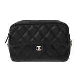 CHANEL シャネル マトラッセ チェーンクラッチ ブラック AP4425 レディース キャビアスキン ショルダーバッグ Aランク 中古 銀蔵