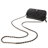 CHANEL シャネル マトラッセ チェーンクラッチ ブラック AP4425 レディース キャビアスキン ショルダーバッグ Aランク 中古 銀蔵