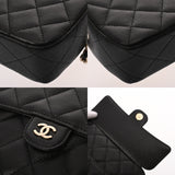 CHANEL シャネル マトラッセ チェーンクラッチ ブラック AP4425 レディース キャビアスキン ショルダーバッグ Aランク 中古 銀蔵
