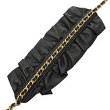CHANEL シャネル マトラッセ フリル チェーン ウォレット ブラック レディース ラムスキン ショルダーバッグ Aランク 中古 銀蔵