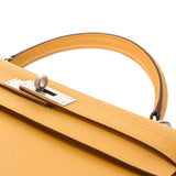 HERMES エルメス ケリー 32 外縫い 2WAY ジョーヌアンプル □O刻印(2011年頃) レディース ヴォーエプソン ハンドバッグ Aランク 中古 銀蔵