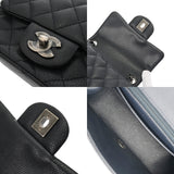 CHANEL シャネル マトラッセ チェーンショルダー 17cm ブラック レディース ラムスキン ショルダーバッグ ABランク 中古 銀蔵