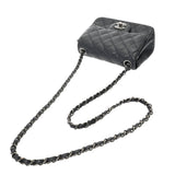 CHANEL シャネル マトラッセ チェーンショルダー 17cm ブラック レディース ラムスキン ショルダーバッグ ABランク 中古 銀蔵
