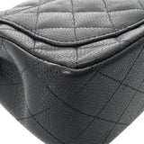CHANEL シャネル マトラッセ チェーンショルダー 17cm ブラック レディース ラムスキン ショルダーバッグ ABランク 中古 銀蔵