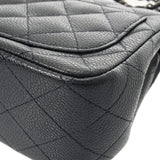 CHANEL シャネル マトラッセ チェーンショルダー 17cm ブラック レディース ラムスキン ショルダーバッグ ABランク 中古 銀蔵