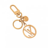 LOUIS VUITTON ルイヴィトン バッグチャーム LVサークル ゴールド M68000 ユニセックス GP金具 キーホルダー ABランク 中古 銀蔵