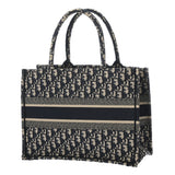 CHRISTIAN DIOR クリスチャンディオール ブックトート ミディアム ネイビー M1296ZRIW_M828 レディース キャンバス トートバッグ ABランク 中古 銀蔵