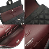 CHANEL シャネル マトラッセ チェーンショルダー 23cm Wフラップ ブラック A01113 レディース キャビアスキン ショルダーバッグ Aランク 中古 銀蔵