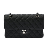 CHANEL シャネル マトラッセ チェーンショルダー 23cm Wフラップ ブラック A01113 レディース キャビアスキン ショルダーバッグ Aランク 中古 銀蔵