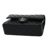 CHANEL シャネル マトラッセ チェーンショルダー 23cm Wフラップ ブラック A01113 レディース キャビアスキン ショルダーバッグ Aランク 中古 銀蔵