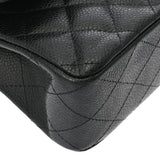 CHANEL シャネル マトラッセ チェーンショルダー 23cm Wフラップ ブラック A01113 レディース キャビアスキン ショルダーバッグ Aランク 中古 銀蔵