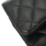 CHANEL シャネル マトラッセ チェーンショルダー 23cm Wフラップ ブラック A01113 レディース キャビアスキン ショルダーバッグ Aランク 中古 銀蔵
