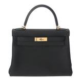 HERMES エルメス ケリー 28 内縫い 2WAY ブラック Z刻印(2021年頃) レディース トゴ ハンドバッグ Aランク 中古 銀蔵