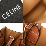 CELINE セリーヌ ミニ バーティカルカバ タン 194372BZK レディース レザー トリオンフキャンバス ハンドバッグ Aランク 中古 銀蔵