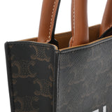 CELINE セリーヌ ミニ バーティカルカバ タン 194372BZK レディース レザー トリオンフキャンバス ハンドバッグ Aランク 中古 銀蔵