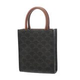 CELINE セリーヌ ミニ バーティカルカバ タン 194372BZK レディース レザー トリオンフキャンバス ハンドバッグ Aランク 中古 銀蔵