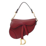 CHRISTIAN DIOR クリスチャンディオール サドルバッグ レッド M0447CWGH レディース レザー ボディバッグ ABランク 中古 銀蔵