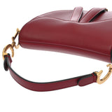 CHRISTIAN DIOR クリスチャンディオール サドルバッグ レッド M0447CWGH レディース レザー ボディバッグ ABランク 中古 銀蔵