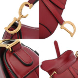 CHRISTIAN DIOR クリスチャンディオール サドルバッグ レッド M0447CWGH レディース レザー ボディバッグ ABランク 中古 銀蔵