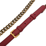 CHRISTIAN DIOR クリスチャンディオール チェーンショルダー レッド レディース レザー スタッズ ショルダーバッグ ABランク 中古 銀蔵