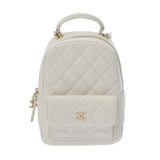 CHANEL シャネル マトラッセ ミニバックパック ホワイト AP3753 レディース キャビアスキン リュック・デイパック Aランク 中古 銀蔵