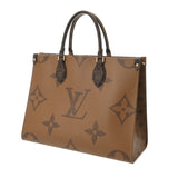 LOUIS VUITTON ルイヴィトン モノグラムリバース オンザゴー MM ブラウン M45321 レディース モノグラムキャンバス ハンドバッグ Aランク 中古 銀蔵