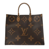 LOUIS VUITTON ルイヴィトン モノグラムリバース オンザゴー GM 旧型 ブラウン M44576 ユニセックス モノグラムキャンバス ハンドバッグ Aランク 中古 銀蔵
