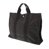 HERMES エルメス エールライン MM グレー ユニセックス キャンバス トートバッグ Aランク 中古 銀蔵