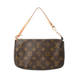 LOUIS VUITTON ルイヴィトン モノグラム ポシェット アクセソワール ブラウン M51980 レディース モノグラムキャンバス アクセサリーポーチ Bランク 中古 銀蔵