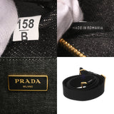 PRADA プラダ カナパ トート ミニ 2WAY ブラック レディース デニム ハンドバッグ ABランク 中古 銀蔵