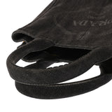 PRADA プラダ カナパ トート ミニ 2WAY ブラック レディース デニム ハンドバッグ ABランク 中古 銀蔵